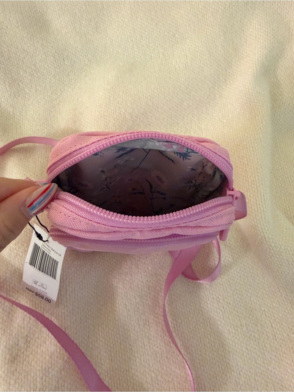 Vera Bradley Lighten Up RIFD Cellphone Crossbody-Summer Pink - Picture 4 of 6